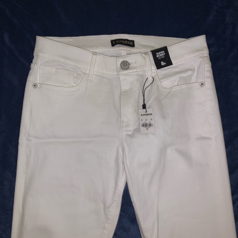WHITE EXPRESS SKINNY JEANS